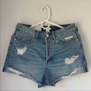 H&M High Waisted Denim Shorts